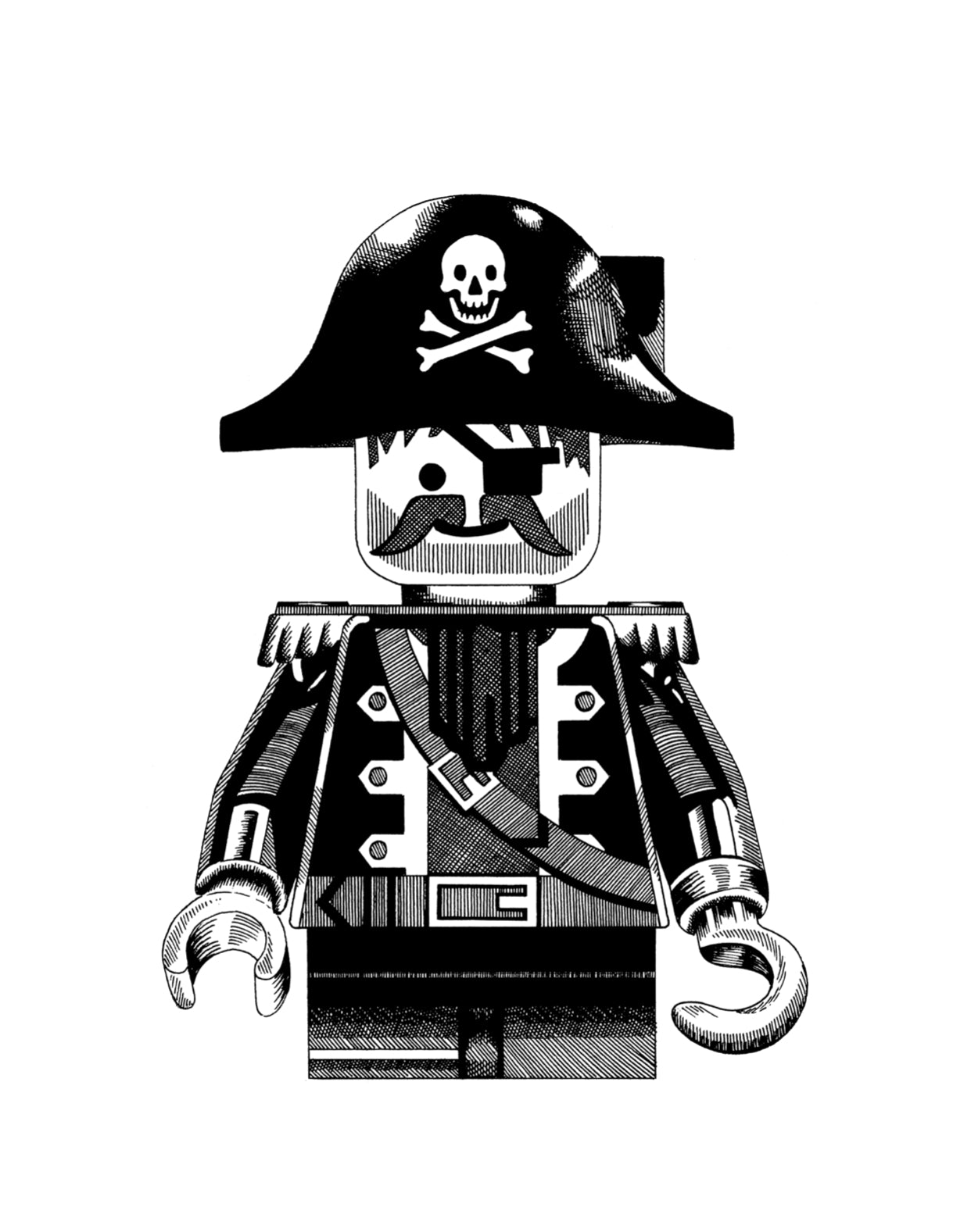 Lego Inspired Retro Pirate Fine Art Print