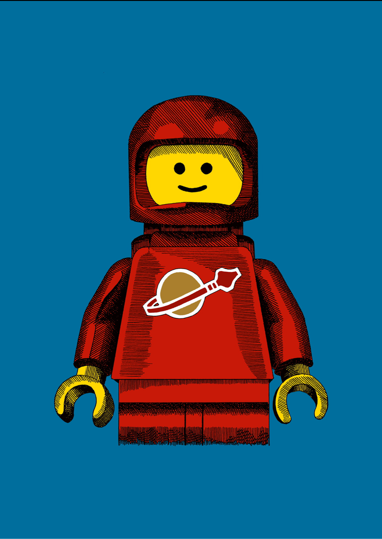 Lego Mini Figure Spaceman (Colour)