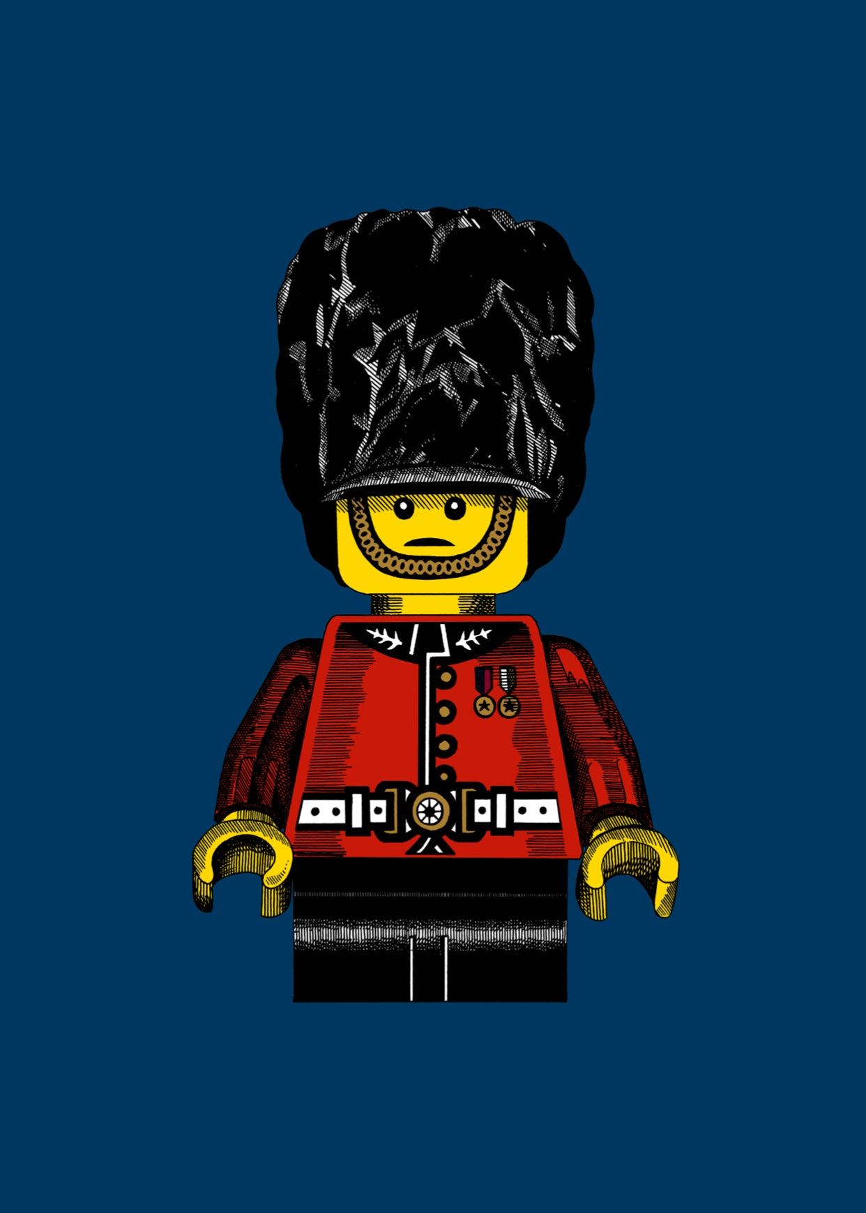 Lego Mini Figure kings Guard Colour)
