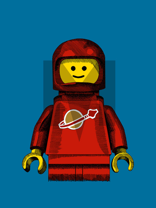 Lego Mini Figure Spaceman (Colour)