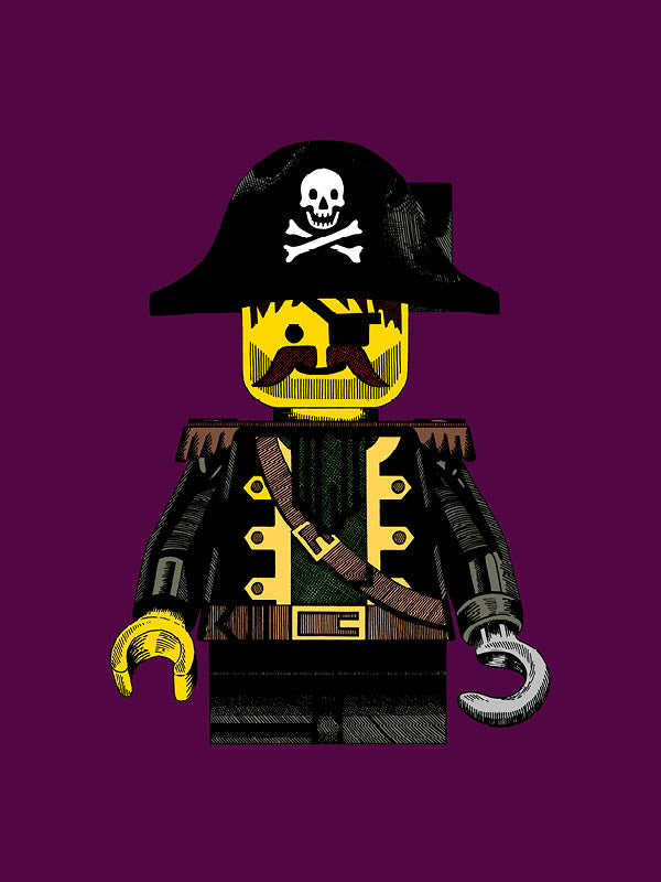 A2 Lego Mini Figure ‘Pirate’ Glicee Print Limited Edition