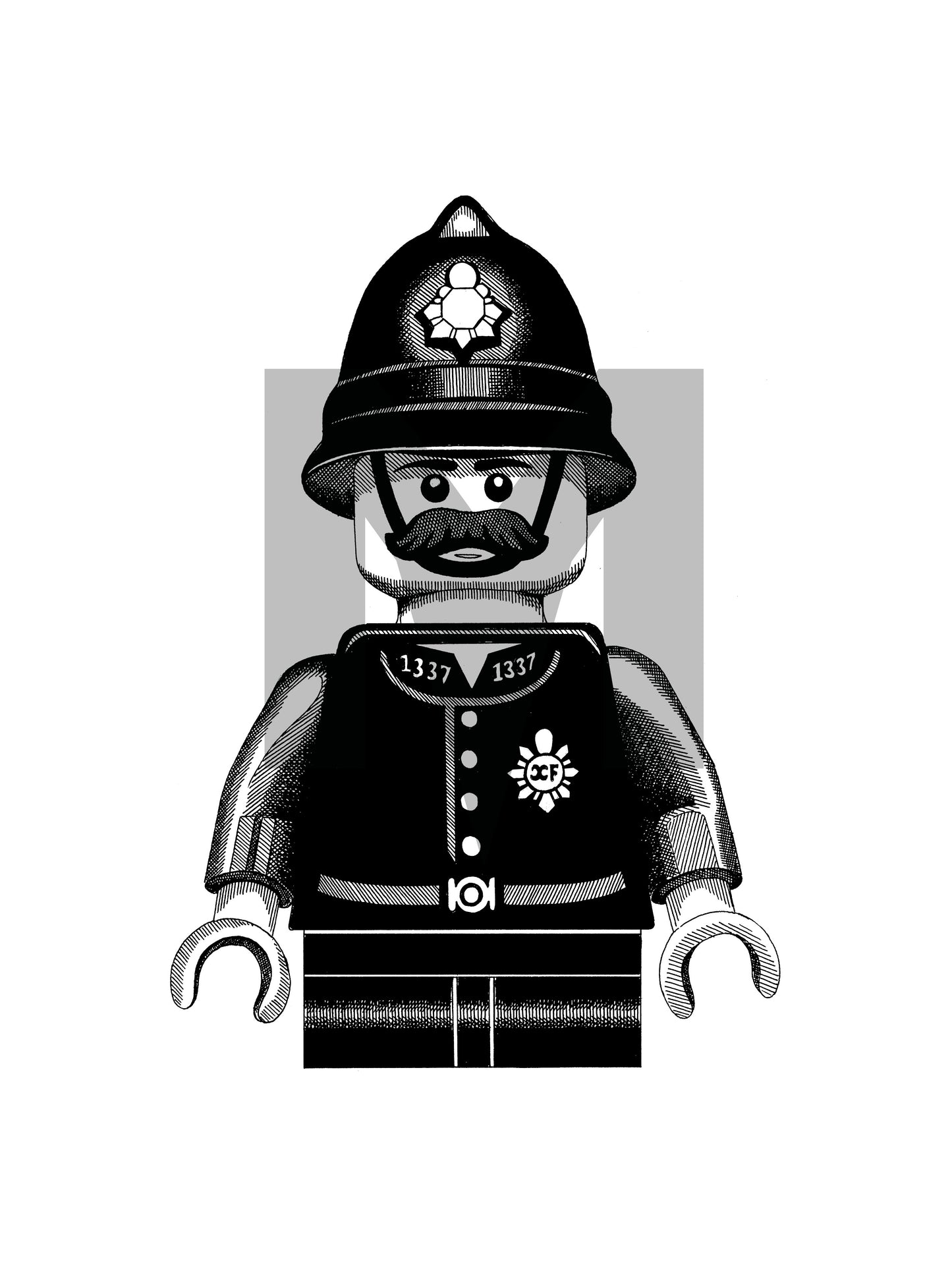 Lego Mini Figure policeman Glicee Print