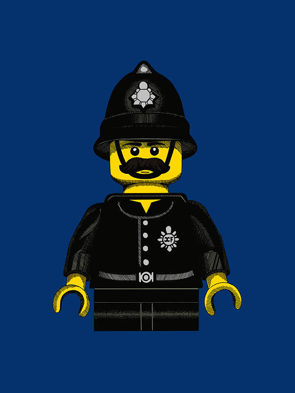 A2 Lego Mini Figure ‘Policeman’ Glicee Print Limited Edition
