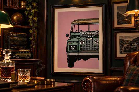 Land Rover Fine Art Print – Pink