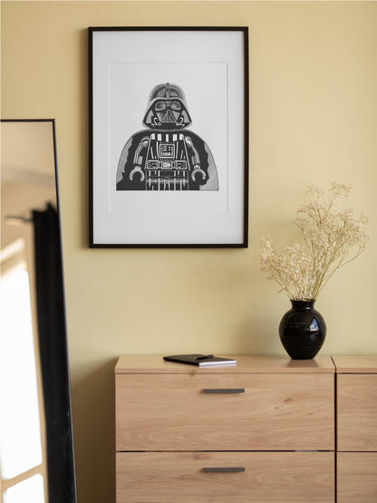 LEGO Inspired Star Wars Darth Vader Art Print