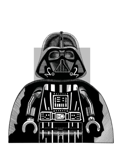 LEGO Inspired Star Wars Darth Vader Art Print