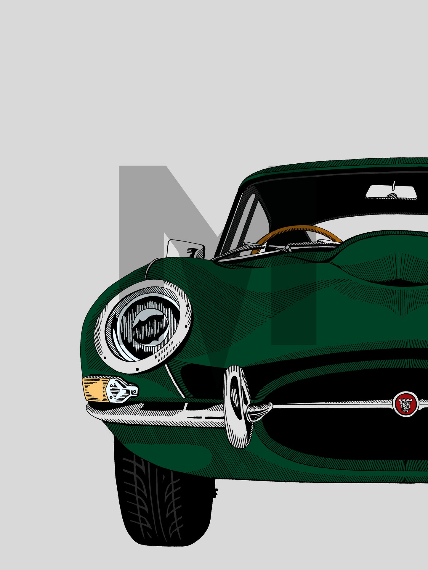 Jaguar E Type Art Print