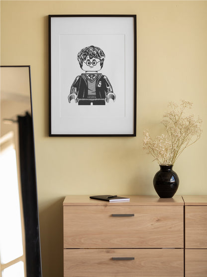 LEGO Inspired Harry Potter Minifigure Art Print
