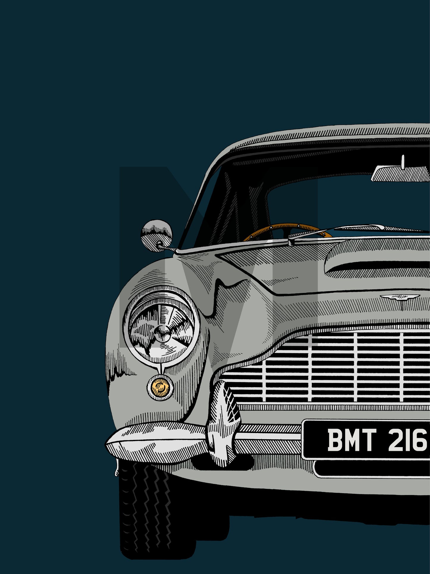 James Bond Aston Martin DB5 Art Print