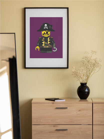 A2 LEGO Minifigure ‘Pirate’ Giclée Print – Limited Edition
