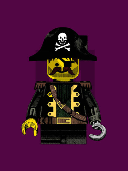 A2 LEGO Minifigure ‘Pirate’ Giclée Print – Limited Edition