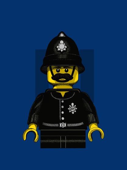LEGO Minifigure ‘Policeman’ Giclée Print – Limited Edition