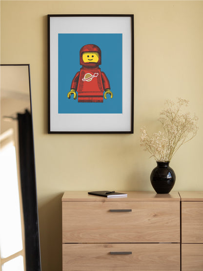 LEGO Minifigure Spaceman – Colour Art Print