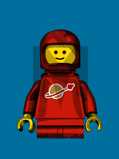 LEGO Minifigure Spaceman – Colour Art Print