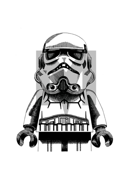 LEGO Inspired Star Wars Stormtrooper Art Print