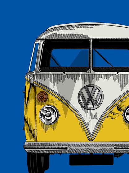 VW Camper Fine Art Print – Yellow