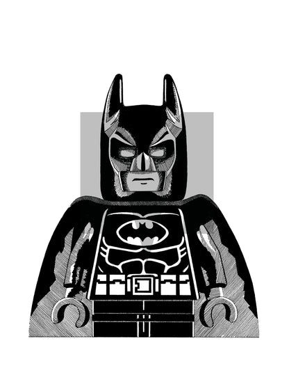 LEGO Inspired Batman Art Print