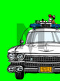 Ecto-1 Limited Edition Green Art Print