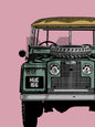 Land Rover Fine Art Print – Pink
