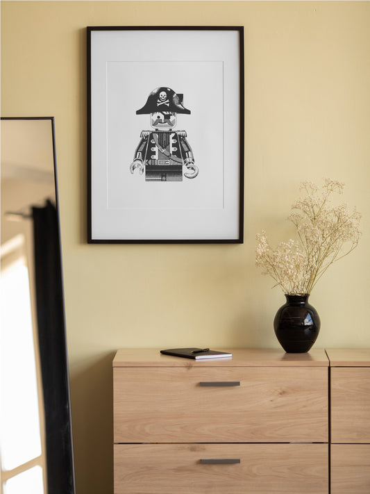 Lego Inspired Retro Pirate Fine Art Print