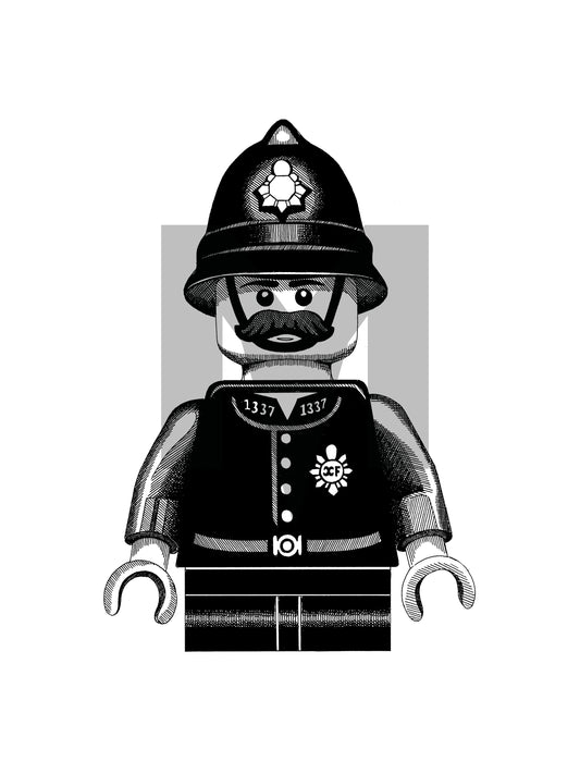 Lego Mini Figure policeman Glicee Print