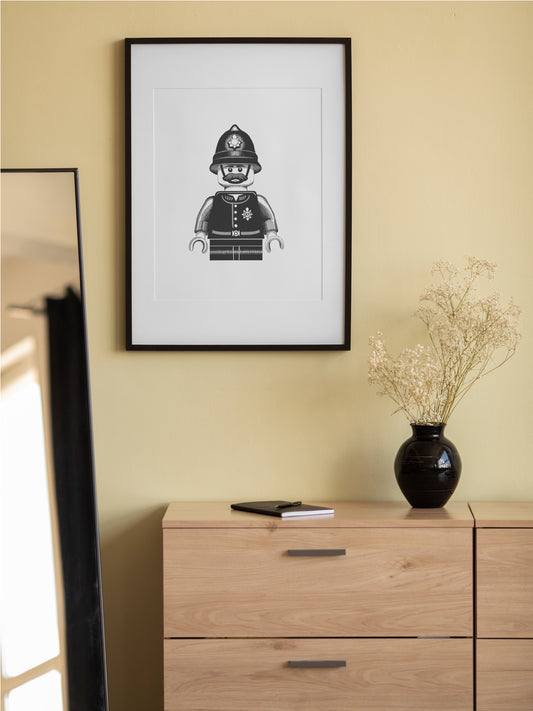Lego Mini Figure policeman Glicee Print