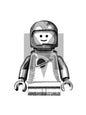 LEGO Minifigure Spaceman – Black & White Art Print