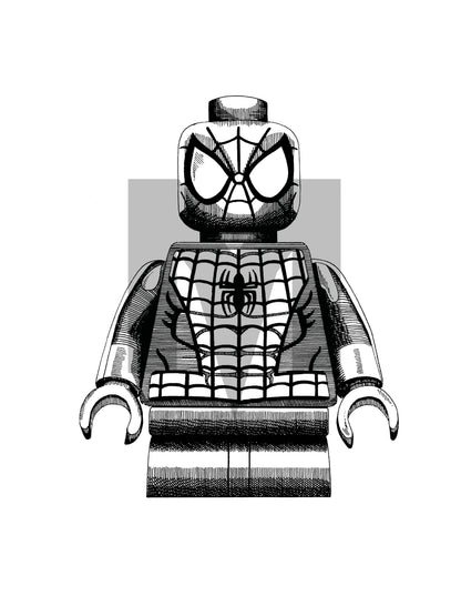 LEGO Inspired Spider-Man Art Print